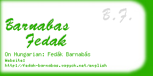 barnabas fedak business card