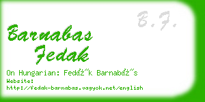 barnabas fedak business card